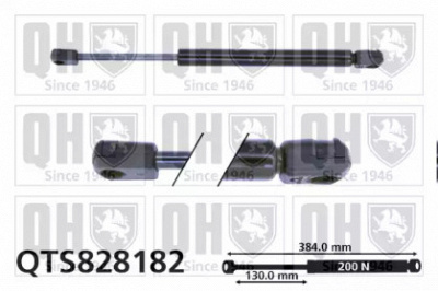 QUINTON HAZELL qts828182 -  Газовая пружина, заднее стекло